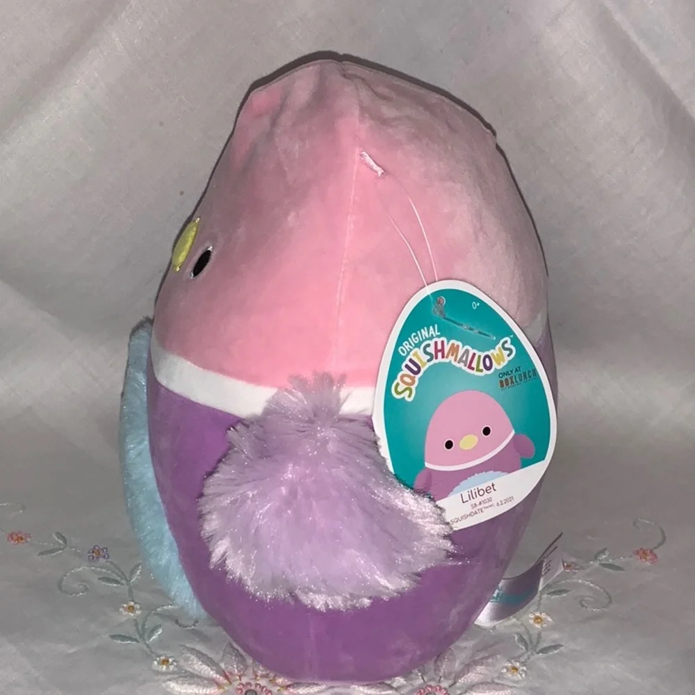 Squishmallows Lilibet 8” Duck Pink Blue NWT Easter Basket Boxlunch Pastel